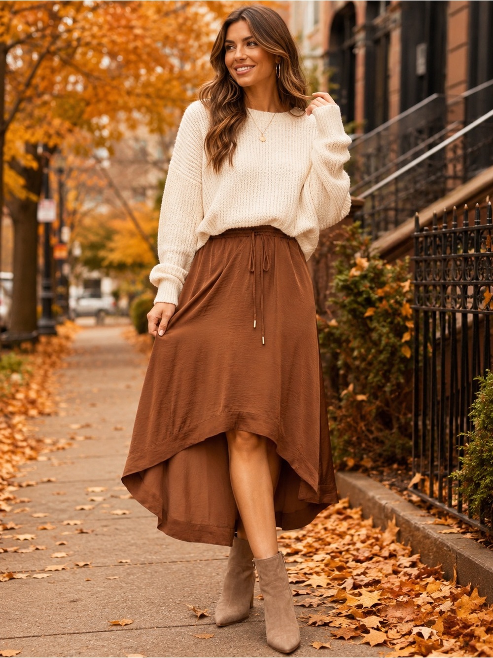 Banana Republic Petite Satin High-Low Maxi Skirt – Size Small